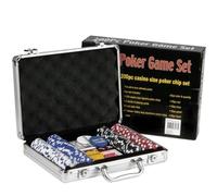 OISE ART STORE Trade Shop - Set Kit 200 Poker Fiches Chips Valigetta Carte Gioco Tavolo Texas Holdem Dealer -