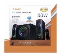 LINQ - Trade Shop - Sistema Altoparlanti Casse 2.1ch Bluetooth Gaming Speaker 80w Telecomando 2197608 - SPEDIZIONE GRATUITA