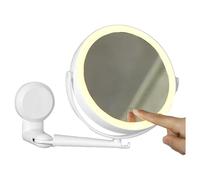 OISE ART STORE Trade Shop - Specchio Trucco A Parete Illuminato con Ingrandimento Dimmerabile LED Ricaricabile Touch -
