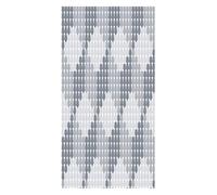 OISE ART STORE Trade Shop - Tenda Moschiera con Piastrine Bicolore Bianco-Grigia in PVC 100x220 Cm Tpl70 017390 -