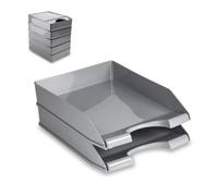 OISE ART STORE Trade Shop - Vaschetta Portadocumenti per Ufficio Colore Grigio Ripiano Organizer Ufficio
