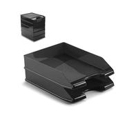 OISE ART STORE Trade Shop - Vaschetta Portadocumenti per Ufficio Colore Nero Ripiano Organizer Ufficio