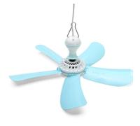 OISE ART STORE Trade Shop - Ventilatore da per Soffitto A 5 Pale con Anello Aggancio Pulsante Accensione