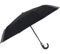 oiujhgCDS Ombrelli, Ombrello Pieghevole Compatto da Viaggio, Mini Ombrello, Automatico Uomo e Donna, Resistente al Vento alla Pioggia, con Manico in Legno