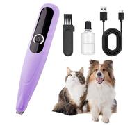 Oiuyamn Tagliacapelli per cani con luce a LED, tagliacapelli ricaricabile senza fili, tagliacapelli per cani e gatti a basso rumore, tagliacapelli per animali domestici
