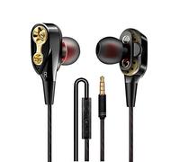 OIUYT Stereo con Filo Magnetico Cuffie Intra-Auricolari Super Bass Dual Drive Cuffia Auricolare Earbuds for Android (Color : Green)