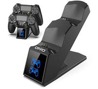 OIVO Ricarica Controller PS4, Caricatore Rapido per joystick PS4 con Indicatore LED, Base di Ricarica Doppia per Sony Playstation 4 PS 4 / PS 4 Slim/Pro