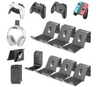 OIVO Supporto per Controller/Cuffie, Parete Porta Cuffie Pieghevole, Gancio Universale per Auricolari Over Ear, Supporto per Auricolari/Controller per Accessori da Gioco, 6 Pezzi