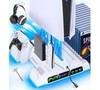 OIVO Supporto per PS5/Slim/Pro con Ventola di Raffreddamento Ricarica Controller
