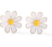 Oivzziy Orecchini a margherita donna argento sterling 925 e placcati in oro per donne e ragazze