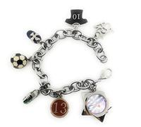 OIW Orologio donna con ciondoli charm in acciaio, cassa 30mm