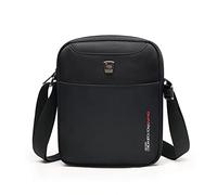 OIWAS Piccola borsa a tracolla a tracolla per uomo, mini borsa da viaggio in nylon da uomo per la scuola aziendale, nero