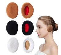 OIXEY 3 Paia Copri Orecchie Invernale, Orecchie Donna Uomo, Protezione Dal Vento/Freddo, Scaldaorecchie Foderato, Paraorecchie Uomo Para Orecchie Per Freddo(Nero/Bianco/Cammello,A)