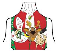 OIXEYA 1 Pezzi Grembiule Natalizio Cucina Uomini, Grembiule Natalizio Divertente, Grembiuli Cucina Natale, Grembiuli Rossi di Natale, Regali di Natale per Padri, Nonni e Mariti