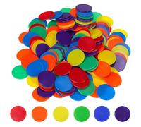 OIXEYA 100 Pcs Fiches Poker, Gettoni Colorati Plastica, Poker Chips, Conta Le Patatine per Bambini, per Imparare Calcoli Matematici e Giochi di Bingo, 6 Colori