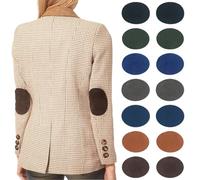 OIXEYA 14 PCS Toppe Termoadesive in Pelle, Kit di Riparazione per Velluto Vestiti, Patch in Tessuto per Maglietta Jeans Abbigliamento Borse Scarpe Ovali