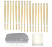 OIXEYA 20 Pezzi Coni per orecchie,candele coniche, rimozione del cerume,Cera d’Api e Mussola di Cotone Naturale con Filtri e Dischi Protettivi