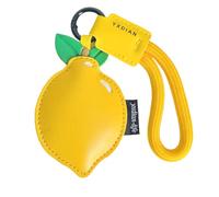 OIXEYA Limone Portachiavi borsa Ciliegia, Limone Keychain Charms per Borse, Portachiavi Auto Donna, Accessorio in Pelle Giallo, Dare a Regali di Compleanno e Natale per le Donne