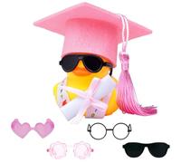 OIXEYA Paperelle di Gomma, Rubber Duck Regalo Laurea con Diploma e Cappello, mini paperelle, gadget laurea divertenti, Regali per la Laurea Regalo di Esame Superato, Dr Duck (A)