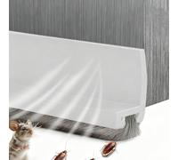 OIXEYA Paraspifferi Sottoporta, 100 cm Paraspifferi Porta Blindata Autoadesiva, para Spifferi Sottoporta con Spazzola, per Protezione da Suoni, Freddo, Umidità e Insetti in Silicone (Bianco)