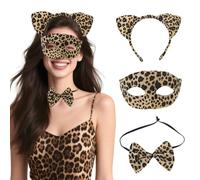 OIXEYA Set in 3 Maschera Cat Woman, Maschera Gatto Halloween Cat Woman Mask Maschera Cat Woman Donna Maschera Cat Woman Pelle per Carnevale Mascherina Halloween Natale Festa in Costume Club Notturno