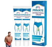 OIXYA 2 Pezzi Crema Antibatterica Privata per Parti Intime Uomo,Crema intima lenitiva prurito bruciore,Trattamento Antiprurito e Lenitivo, Idrata e Protegge la Pelle