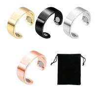 OIXYAZ Anelli per donne, Anello magnetico femminile, quattro colori, Alleviare le emozioni, aiutare a dormire, consegnato con una borsa di stoccaggio.