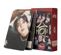 OIXYAZ Confezione da 55 Cartoline fotografiche KPOP Stray Kids, Carte Lomo Stray Kids, Adesivi SK da 40 Pezzi, Carte Album SKZ Hop per i Fan (Hop)