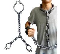 OIXYEY 1 Pezzi Accessori Per Manette Finte Di Halloween, Accessori Per Prigionieri, Manette E Catene Per Prigioni, Per Feste Di Cosplay, Halloween E Mascherate (102Cm*16.5Cm, A).