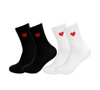 OIXYEY 2 Paia Di Calzini Con Stampa A Cuore Per Donna E Uomo, Taglie Dalla 35 Alla 44, Idea Regalo Per San Valentino, Compleanni E Altro Ancora.