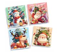 OIXYEY 200 Sacchetti Per Biscotti Trasparenti, 4 Stili Di Sacchetti Biscotti Natale, Sacchetti Natalizi,Buste Regalo Natale, Sacchetti Trasparenti Per Confezioni(B)