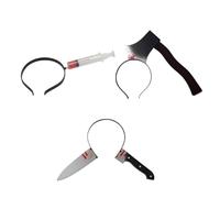 OIXYEY 3 Pezzi Coltello In Testa,Cerchietto Per Capelli Per Halloween, Accessorio Per Costume Di Halloween, Per Uomo Alla Festa Di Halloween,Gioco Di Ruolo Di Halloween Con Zombie, Mostri E Vampiri