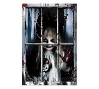 OIXYEY Tenda Horror per Halloween - Decorazione Spettrale per Finestre con Fantasmi 3D, Ideale per Feste a Tema, Casa Infestata e Giardino, Regalo Perfetto per Bambini (1 Pezzo)