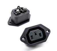 Oiyagai 10 Pezzi 10 Pezzi Presa Pannello IEC320 C13, Connettore Femmina 250V 10A per Alimentazione Elettrica, Computer, UPS, Stampante, DIY Riparazioni Industriali
