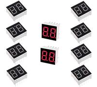 Oiyagai 10 Pezzi Display LED 2 Cifre 7-Segmenti, Catodo Comune, 0.56", 1.8V, 15-20mA, Montaggio PCB per Arduino ed Elettronica Fai-da-Te