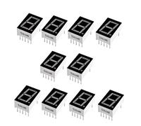 Oiyagai 10 Pezzi Display LED 7 Segmenti 0.56" Rosso - Tubo Digitale 1 Cifra Catodo Comune 10 Pin per Arduino, Elettronica Fai-da-Te e Microcontrollori