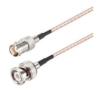 Oiyagai 2 Pezzi Cavo RG316 BNC Maschio a BNC Femmina HD-SDI RF Coassiale (1m/39.3")