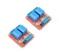 Oiyagai 2 Pezzi Modulo Relè con Isolamento Ottico, Trigger Livello Alto/Basso a 5V, Design a Tolleranza di Guasto, Carico AC 250V/10A DC 30V/10A