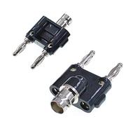 Oiyagai 2Pcs Adattatore Coassiale RF Spaccatore BNC Femmina a Doppia Banana Maschio Plug Jack Binding Post