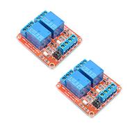 Oiyagai 2pcs Relè 24V 2 Canali Trigger Alto/Basso Livello con Isolamento Ottico, Modulo Tolleranza di Guasto, Carico AC 250V/10A DC 30V/10A, Scheda di Commutazione del Circuito