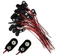 Oiyagai 30-Pezzi Connettore Clip per Batteria 9V, Cavo I-Type 15 cm con Fili Spellati - Progetti Fai-da-Te, Arduino, Elettronica Educativa