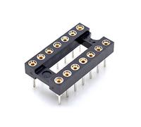 Oiyagai 30 Pezzi Zoccolo DIP IC 14 Pin 2,54 mm - Adattatore a Foro Tondo per Saldatura PCB, Supporto Circuito Integrato per Elettronica DIY e Riparazioni