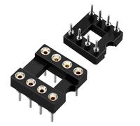 Oiyagai 30-Pezzi Zoccolo IC DIP 8 Pin Foro Tondo 2,54 mm - Connettore per Montaggio PCB, Breadboard, Prototipazione e Riparazione Circuiti