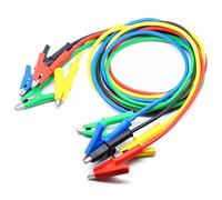 Oiyagai 5 Colori 4MM Clip Alligatore a Doppia Estremità con Cavi di Prova da 1M per Multimetro o Test Elettrici di Laboratorio