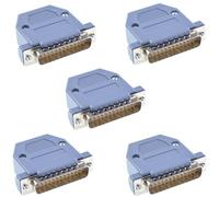 Oiyagai 5 Pezzi Connettore DB25 Maschio, Tipo a Saldare, Plastica, 25 Pin D-Sub con Copertura per Porta Seriale