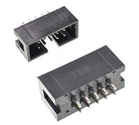 Oiyagai 50-Pack Connettori IDC 10 Pin 2,54 mm - Header Maschio a Scatola per Cavo Piattina, Connettore JTAG per Progetti Elettronici e Industriali