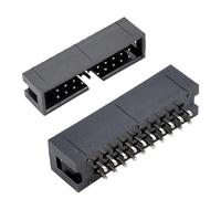 Oiyagai 50-Pack Connettori IDC 20 Pin 2,54 mm - Header Maschio a Scatola per Cavo Piattina, Connettore JTAG per Progetti Elettronici e Industriali