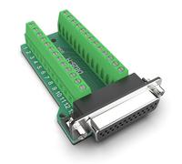 Oiyagai Connettore Breakout DB25 Femmina, Adattatore Terminale Senza Saldatura D-SUB 25 Pin, Modulo di Collegamento Porta RS232 (Femmina con Dado)