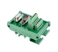Oiyagai Connettore DB9 D-Sub Maschio e Femmina Header Breakout Board con Terminale a Blocco e Montaggio su Guida DIN (C45, 35mm)