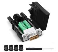 Oiyagai Connettore DB9 RS232 D-SUB Maschio Adattatore Porta Seriale 9 Pin DB9 COB Breakout Terminale con Custodia e Tubo di Collegamento, Versione Slim (Maschio con Vite)